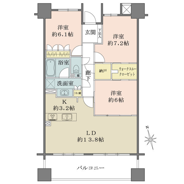 リーデンススクエア大垣駅前通の間取図