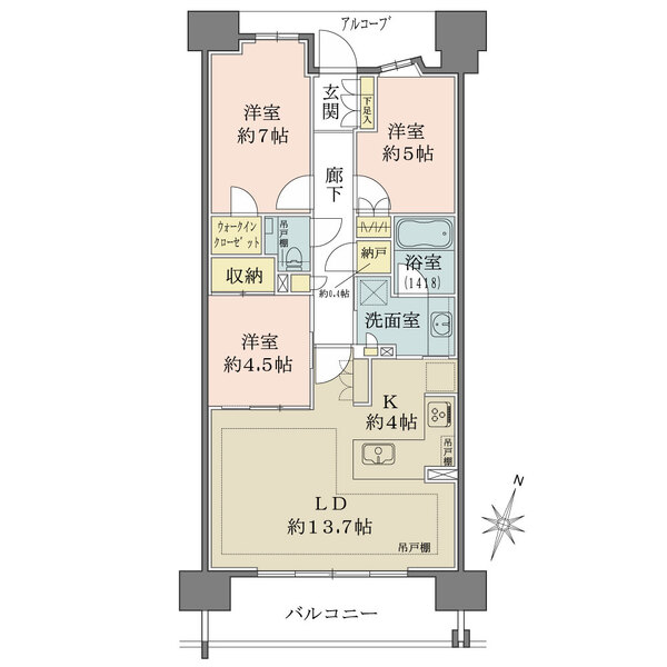 セントラルガーデン・レジデンス岡崎の間取図
