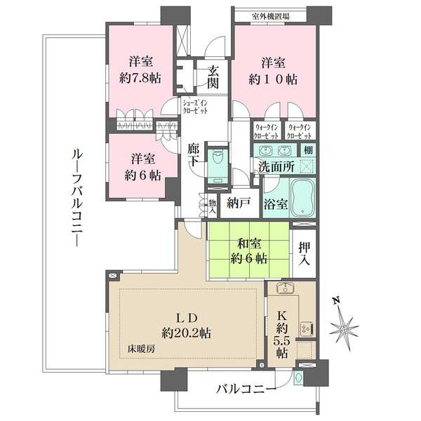 ザ・パークハウス東山公園の間取図