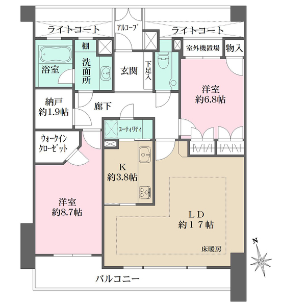 ソフィア八事グラン・ステージの間取図