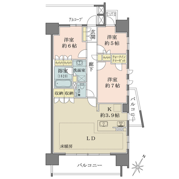 ザ・パークハウス大曽根レジデンスの間取図