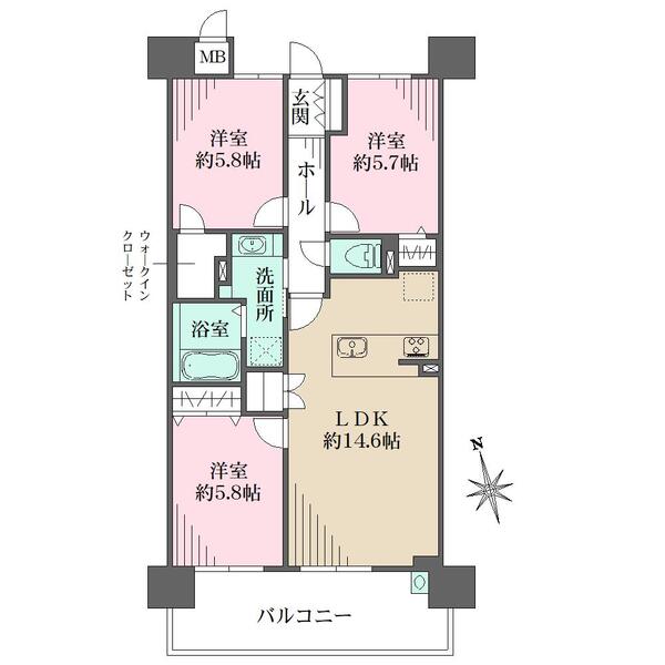 プライムメイツ社台の間取図