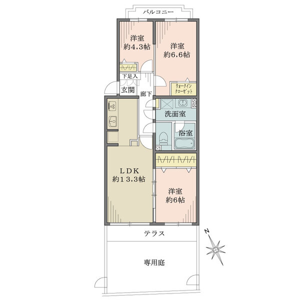 覚王山パークハウスの間取図