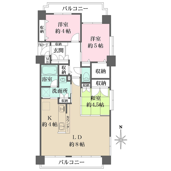 グローリアス一宮の間取図