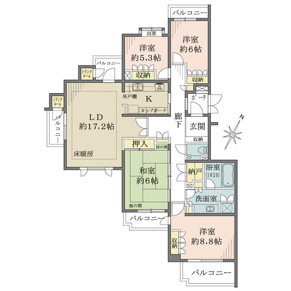 グランドメゾン山中の間取図