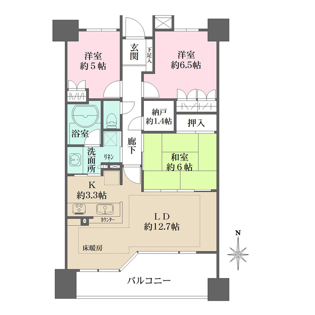 リーデンススクエア一宮の間取図