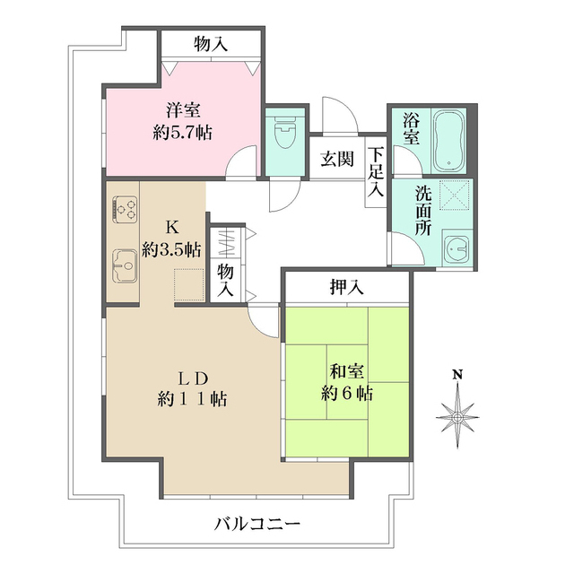 錦パークビルの間取図