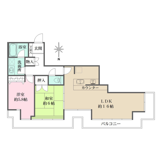 錦パークビルの間取図
