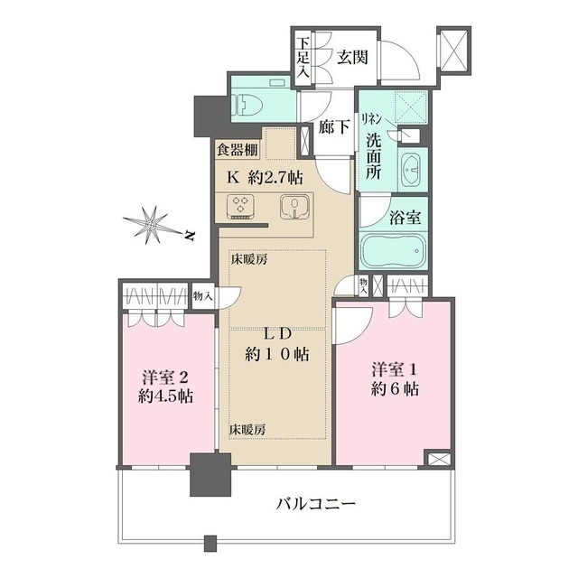 ザ・パークハウス久屋大通ローレルタワーの間取図