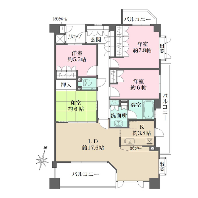 パークハウス一社の間取図