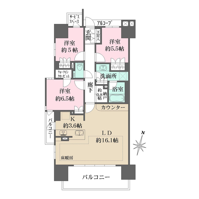 ザ・パークハウス大曽根レジデンスの間取図