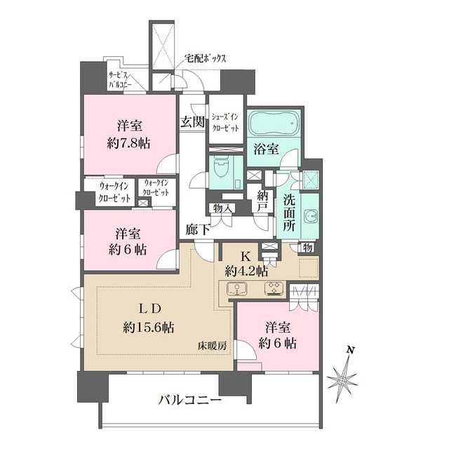 ザ・パークハウス名古屋伏見の間取図