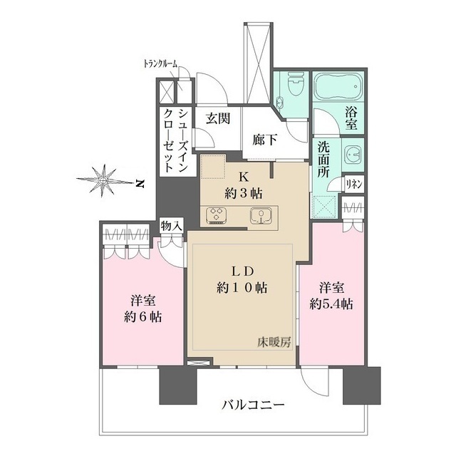 プラウドタワー名古屋錦の間取図