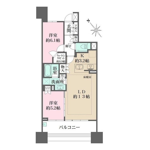 ザ・パークハウス名古屋Ａ棟の間取図