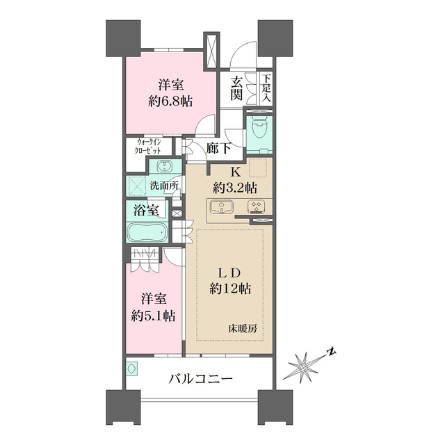 ザ・パークハウス名古屋Ｄ棟の間取図