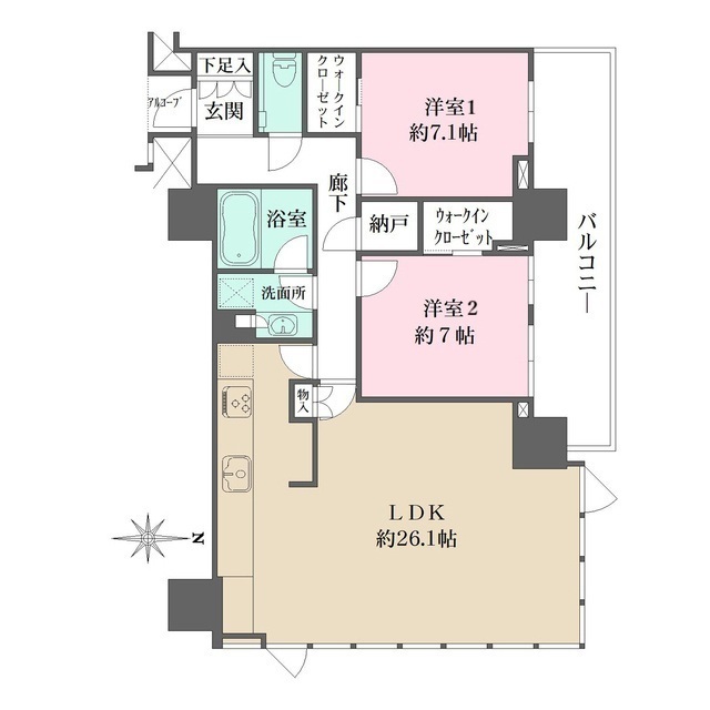 御園座タワーの間取図