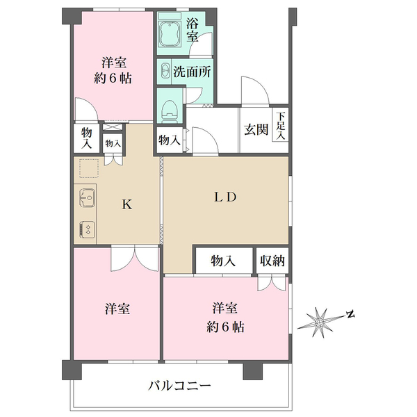 川口飯塚ローヤルコーポの間取図