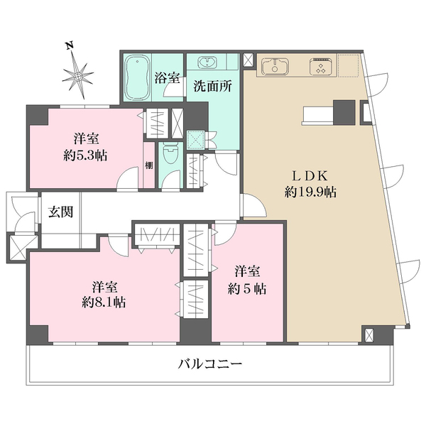 ジェム西川口ルミオールの間取図