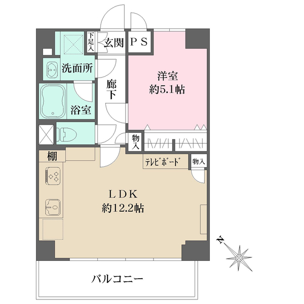 マンションアクロス西巣鴨の間取図