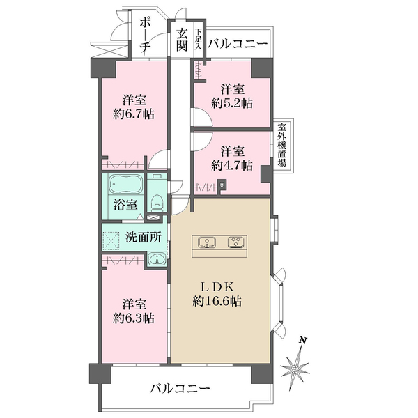 川口幸町パークハウスの間取図