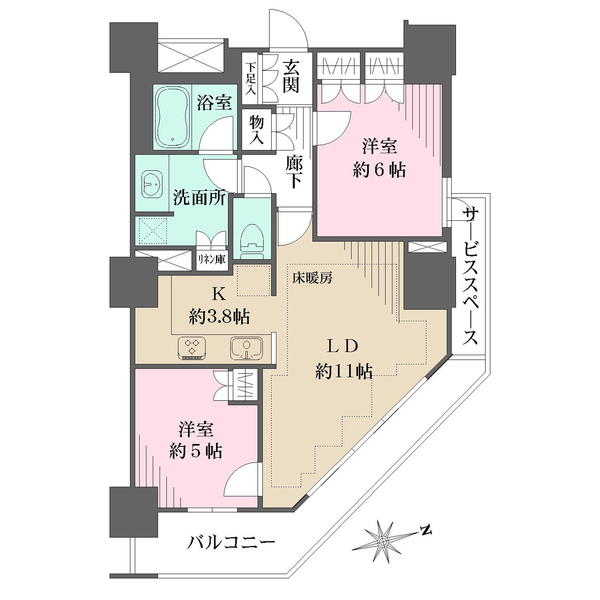 ソルクレスト川口の間取図