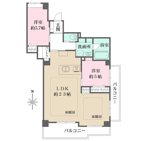 リビオアクシスプレイスの間取図