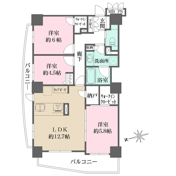 ライオンズタワー赤羽の間取図