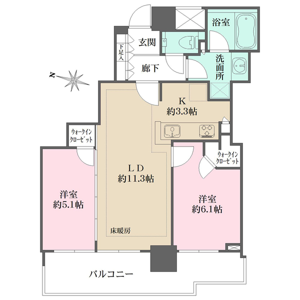 シティタワー蕨の間取図