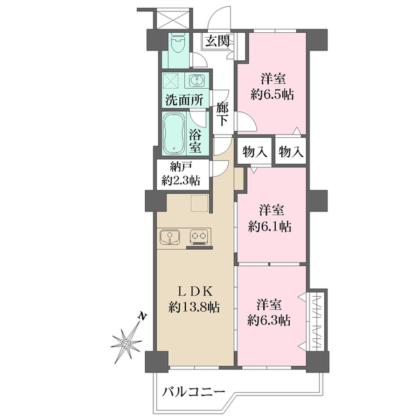 スカイフロントタワー川口の間取図