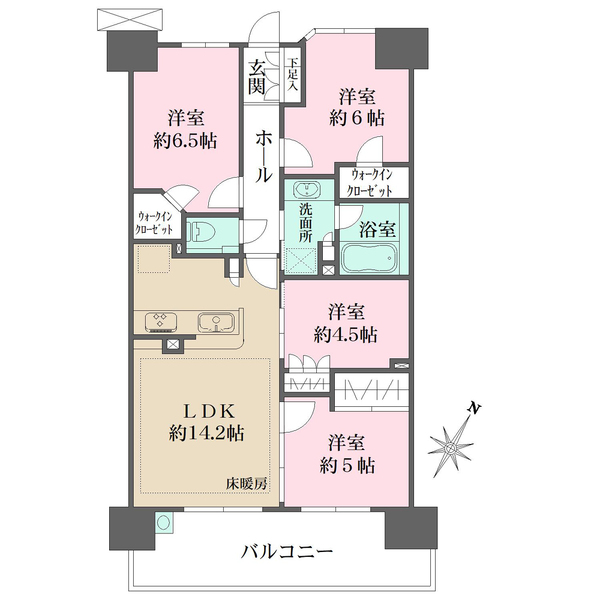 プレミスト東京王子の間取図
