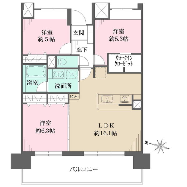 アクトピア北赤羽参番館の間取図