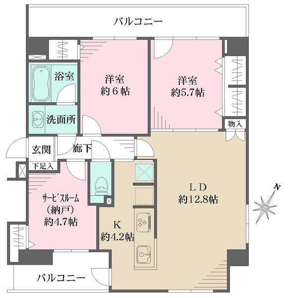 ライオンズマンション王子第8の間取図