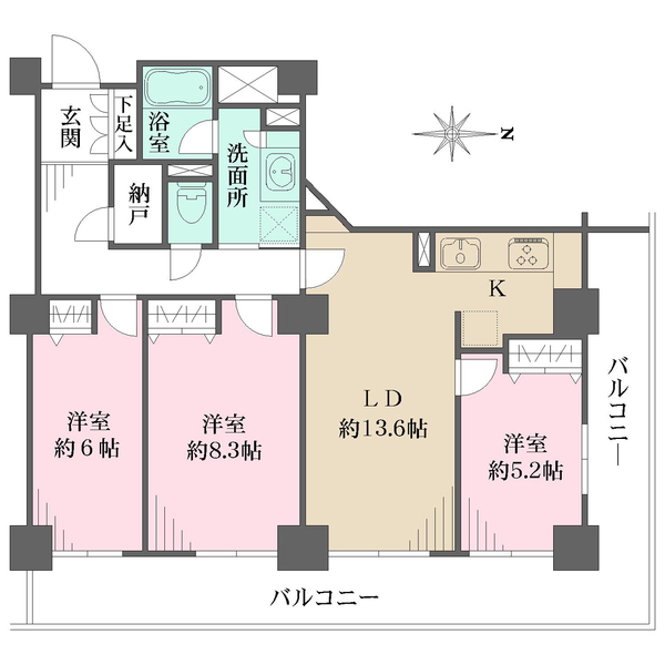 リプレ川口一番街の間取図