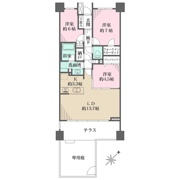 パークハウス蕨市民公園の間取図
