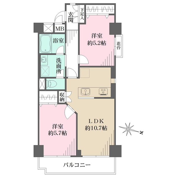ライネスハイム川口の間取図