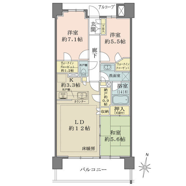 ザ・レジデンス津田沼奏の杜センターレジデンスの間取図
