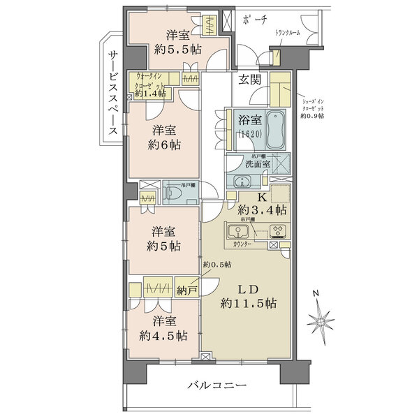 ザ・パークハウス津田沼前原ガーデンの間取図