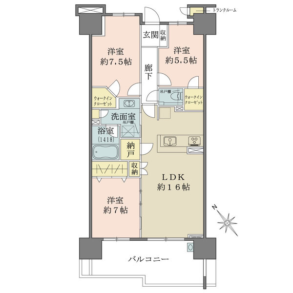 プラウドシティ稲毛海岸レジデンスの間取図