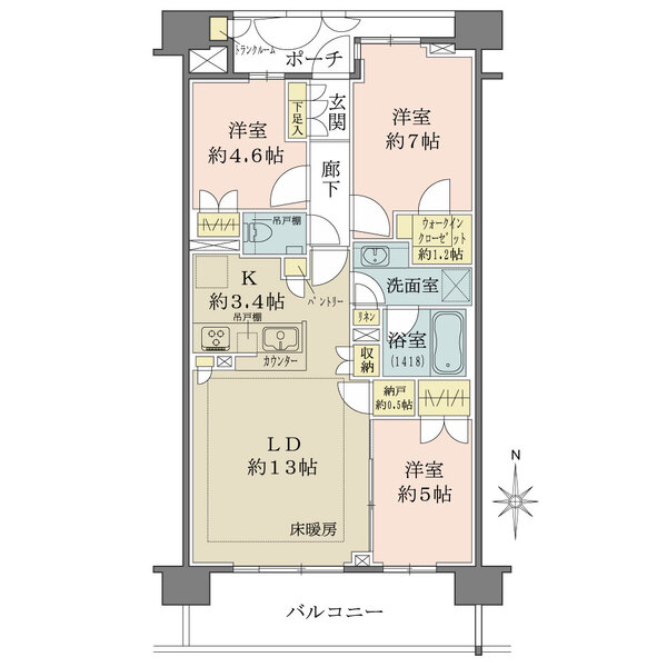 ザ・パークハウス津田沼前原ガーデン　ブルームヒルズの間取図