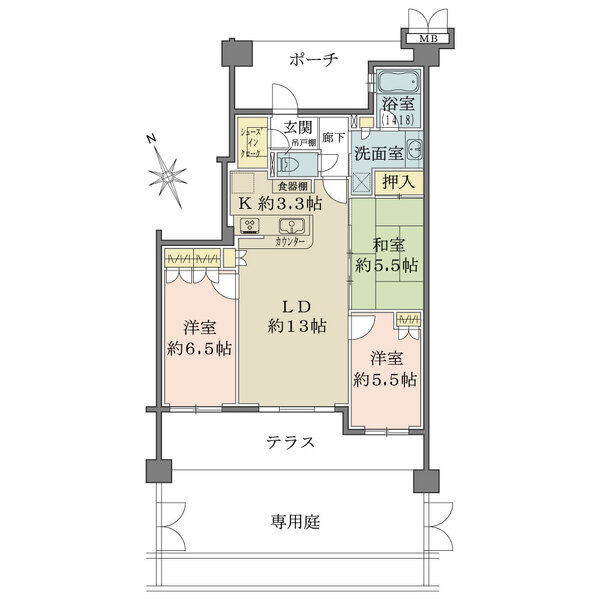 エクアス津田沼の間取図