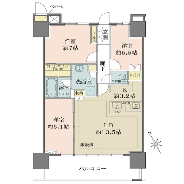 津田沼ザ・タワーの間取図