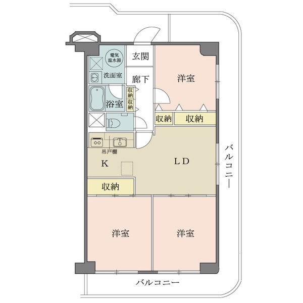 ソフトタウンニュー谷津遊園の間取図