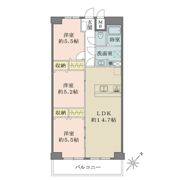 検見川パークハウスの間取図