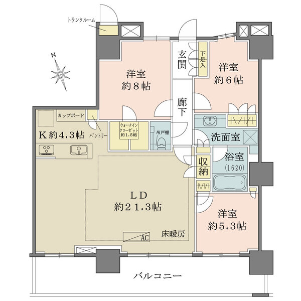津田沼ザ・タワーの間取図