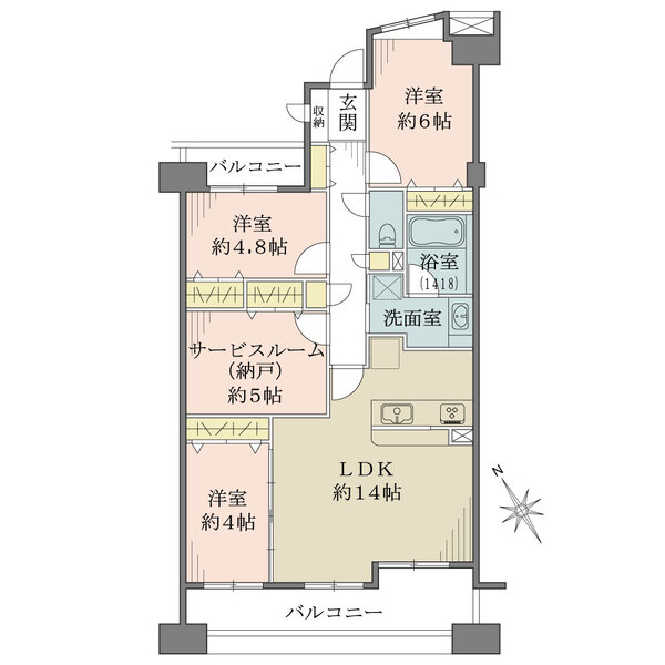 エステ・シティ海浜幕張壱番館の間取図