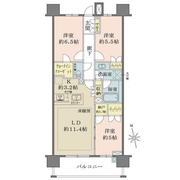 ブランズシティ津田沼奏の杜の間取図