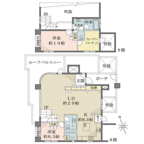 コートヤード祐天寺の間取図