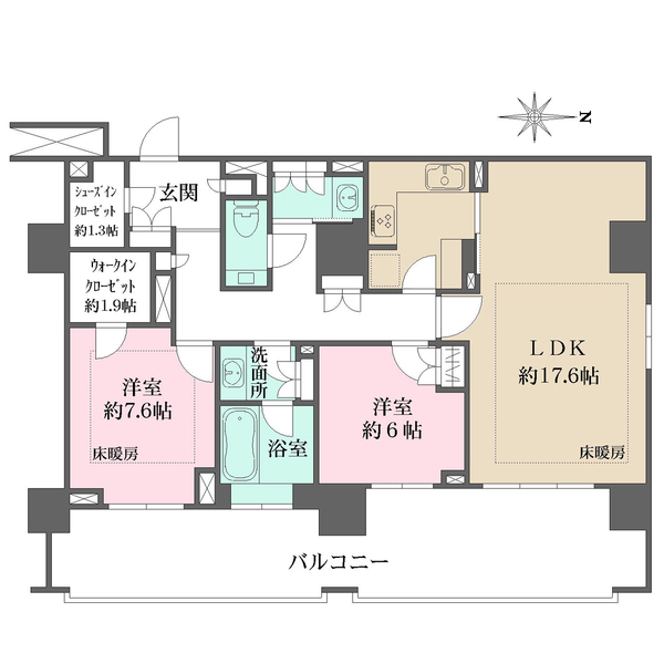広尾ガーデンフォレスト　椿レジデンスの間取図