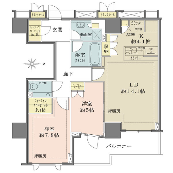 ザ・パークハウス恵比寿南の間取図