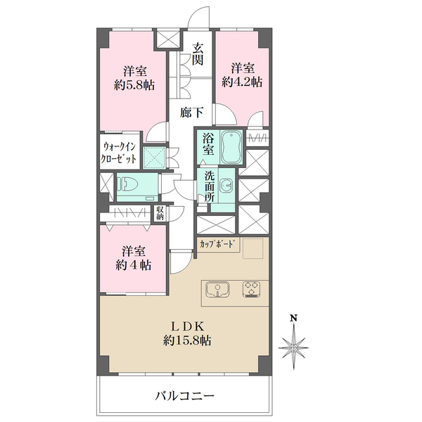 広尾マンションの間取図